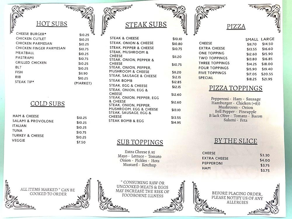 Rizzo's Pizza Menu image 1